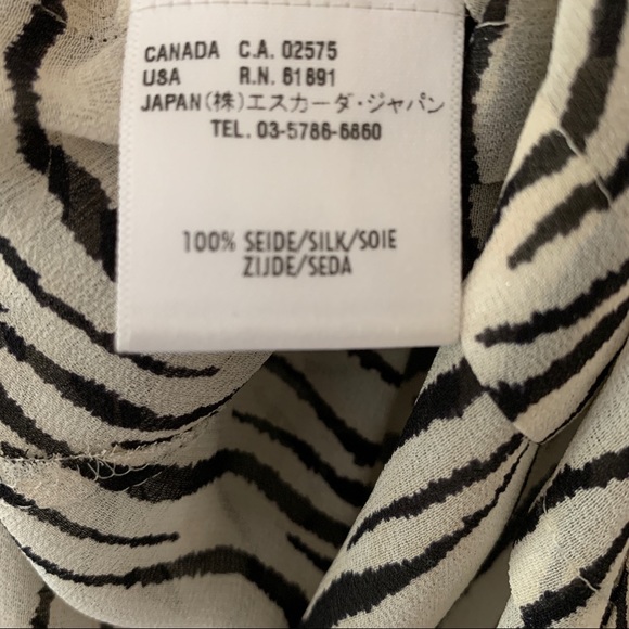 Vintage Escada Zebra Silk Embroidered Tunic Blouse - Picture 8 of 12